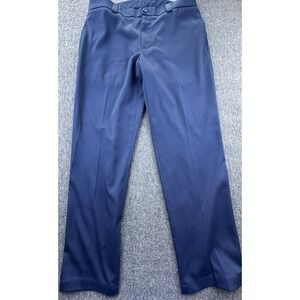 Slazenger Pants Mens 34x30* Navy Pockets Stretch Pleated Front Straight Leg Golf
